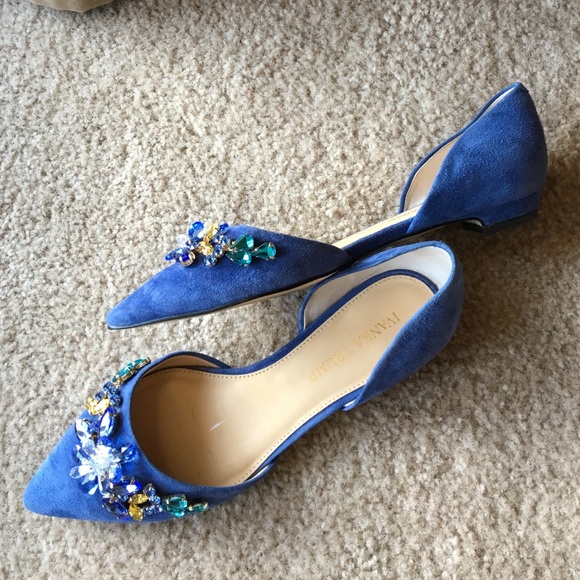 Blue Trika Embellished d'Orsay Flat - Picture 4 of 4